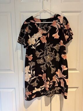 Nicole Miller | Dresses | Nicole Miller Gray Linen Flutter Sleeve Mini Dress  | Poshmark